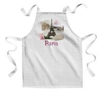 Fabulous Tablier Enfant Cuisine Paris Collage - Qualité Premium 100% Coton Blanc G