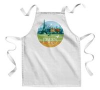 Fabulous Tablier Enfant Cuisine Paris Paysage - Qualité Premium 100% Coton Blanc G