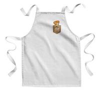 Fabulous Tablier Enfant Cuisine Poche Pizza Love at first Bite - Qualité Premium 100% Coton Blanc G