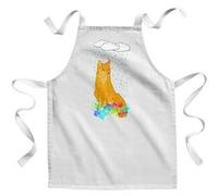 Fabulous Tablier Enfant Cuisine Renard A L Affut Dessin Pluie Multicolor - Qualité Premium 100% Coton Blanc G