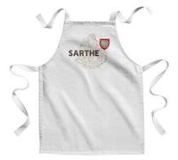 Fabulous Tablier Enfant Cuisine Sarthe carte ancienne - Qualité Premium 100% Coton Blanc G