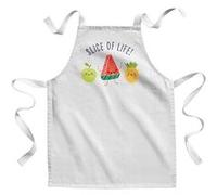 Fabulous Tablier Enfant Cuisine Slice of Life Fruit - Qualité Premium 100% Coton Blanc G