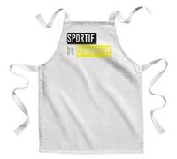 Fabulous Tablier Enfant Cuisine Sportif Du Dimanche - Qualité Premium 100% Coton Blanc G