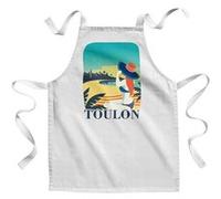 Fabulous Tablier Enfant Cuisine Toulon Plage - Qualité Premium 100% Coton Blanc G