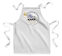 Fabulous Tablier Enfant Cuisine Voleur de Sommeil - Qualité Premium 100% Coton Blanc G
