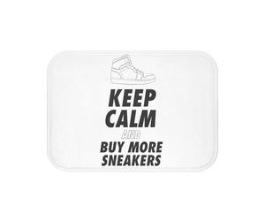 Fabulous Tapis de Salle de Bain Blanc - Keep Calm and Buy More Sneakers Sneakerhead Collection Shoes Hobby Kicks - Dimensions: 60 x 40 cm