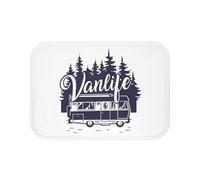 Fabulous Tapis de Salle de Bain Blanc - Vanlife Voyage Van Camping Car Nature - Dimensions: 60 x 40 cm