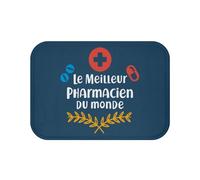 Fabulous Tapis de Salle de Bain Bleu - Le Meilleur Pharmacien du Monde Pharmacie Médicament Santé - Dimensions: 60 x 40 cm