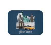 Fabulous Tapis de Salle de Bain Bleu - New York Collage Amérique Voyage Carte Postale - Dimensions: 60 x 40 cm