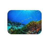 Fabulous Tapis de Salle de Bain Corail Mer Ocean Poisson Fonds Marin Plongee Surf Paradie - Dimensions: 60 x 40 cm