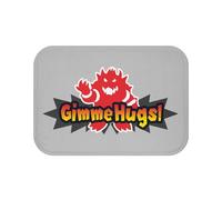 Fabulous Tapis de Salle de Bain Gris - Gimme Hugs! Pixel Art Parodie Jeux Vidéo Retro Game - Dimensions: 60 x 40 cm