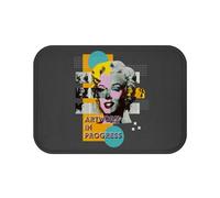 Fabulous Tapis de Salle de Bain Noir - Artwork in Progress Marilyn Pop Art 60's - Dimensions: 60 x 40 cm