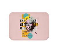 Fabulous Tapis de Salle de Bain Rose - Artwork in Progress Marilyn Pop Art 60's - Dimensions: 60 x 40 cm