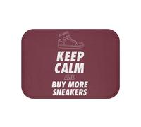 Fabulous Tapis de Salle de Bain Rouge - Keep Calm and Buy More Sneakers Sneakerhead Collection Shoes Hobby Kicks - Dimensions: 60 x 40 cm