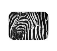 Fabulous Tapis de Salle de Bain Tete de Zebre Animal Sauvage Savane Afrique Design Rayure - Dimensions: 60 x 40 cm