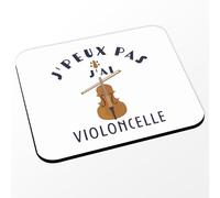 Fabulous Tapis de Souris Blanc - J'Peux Pas J'Ai Violoncelle Orchestre Musique Classique - (Dimensions 24 x 20 cm)