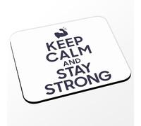 Fabulous Tapis de Souris Blanc - Keep Calm and Stay Strong Parodie Sport Musculation - (Dimensions 24 x 20 cm)