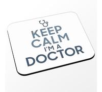 Fabulous Tapis de Souris Blanc - Keep Calm I'm a Doctor Parodie Métier Docteur - (Dimensions 24 x 20 cm)