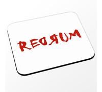 Fabulous Tapis de Souris Blanc - Redrum Halloween Peur Murder Film Horreur - (Dimensions 24 x 20 cm)