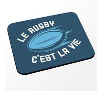 Fabulous Tapis de Souris Bleu - Le Rugby C'est la Vie Sport XV Ballon Stade France - (Dimensions 24 x 20 cm)