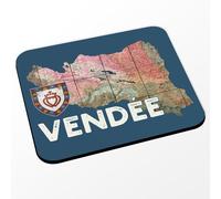 Fabulous Tapis de Souris Bleu - Vendée 85 Departement La Roche sur Yon Carte Ancienne - (Dimensions 24 x 20 cm)
