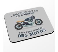 Fabulous Tapis de Souris Gris - Moto Sport - l'argent ne Fait Pas Le Bonheur - (Dimensions 24 x 20 cm)