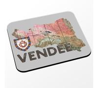 Fabulous Tapis de Souris Gris - Vendée 85 Departement La Roche sur Yon Carte Ancienne - (Dimensions 24 x 20 cm)