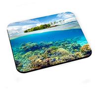 Fabulous Tapis de Souris Ile Deserte Fonds Marins Corail Mer Paradisiaque Epoustouflant
