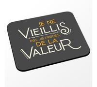 Fabulous Tapis de Souris Noir - Je ne Vieillis Pas Je Prends de la Valeur Humour Papa Papy - (Dimensions 24 x 20 cm)
