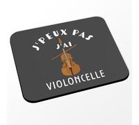 Fabulous Tapis de Souris Noir - J'Peux Pas J'Ai Violoncelle Orchestre Musique Classique - (Dimensions 24 x 20 cm)
