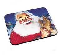 Fabulous Tapis de Souris Pere Noel Neige Traineau Peinture Vintage Retro