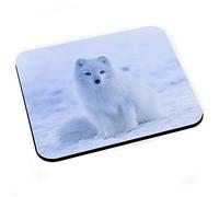 Fabulous Tapis de Souris Renard Polaire Neige Blanc Islande Mignon Kawai Vie Sauvage