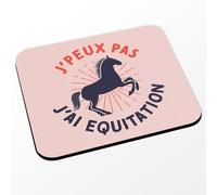 Fabulous Tapis de Souris Rose - J'Peux Pas J'Ai Equitation Cheval Poney Dressage - (Dimensions 24 x 20 cm)