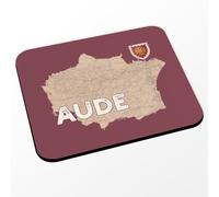 Fabulous Tapis de Souris Rouge - AUDE 11 Departement Carcassonne Carte Ancienne Occitanie - (Dimensions 24 x 20 cm)