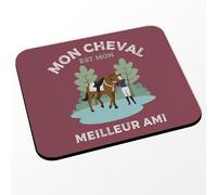 Fabulous Tapis de Souris Rouge - Mon Cheval est Mon Meilleur Ami Equitation - (Dimensions 24 x 20 cm)