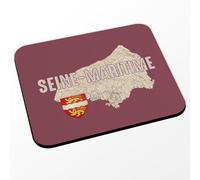 Fabulous Tapis de Souris Rouge - Seine Maritime 76 Département Carte Ancienne Rouen - (Dimensions 24 x 20 cm)