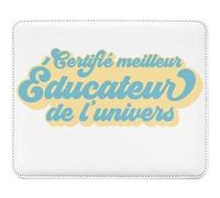 Fabulous Tapis de souris Simili Cuir Certifié meilleur Educateur de l'univers (22 x 18 cm) Multicolore G