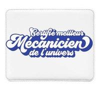 Fabulous Tapis de souris Simili Cuir Certifié meilleur Mécanicien de l'univers (22 x 18 cm) Multicolore G