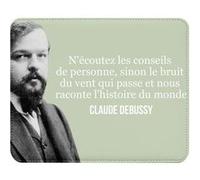 Fabulous Tapis de souris Simili Cuir Claude Debussy Citation (22 x 18 cm) Multicolore G