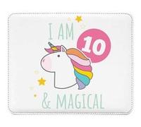 Fabulous Tapis de souris Simili Cuir I am 10 and Magical (22 x 18 cm) Multicolore G