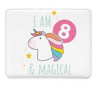 Fabulous Tapis de souris Simili Cuir I am 8 and Magical (22 x 18 cm) Multicolore G