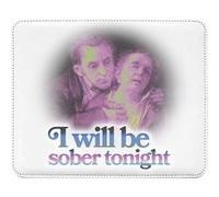 Fabulous Tapis de souris Simili Cuir I will be Sober Tonight (22 x 18 cm) Multicolore G