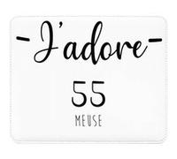 Fabulous Tapis de souris Simili Cuir J'Adore 55 Meuse Departement Bar Le Duc (22 x 18 cm) Multicolore G