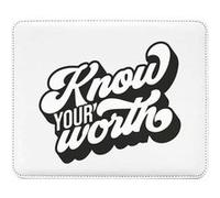 Fabulous Tapis de souris Simili Cuir Know Your Worth (22 x 18 cm) Multicolore G