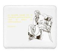 Fabulous Tapis de souris Simili Cuir Le Premier Savoir Est Le Savoir De Mon Ignorance Socrate (22 x 18 cm) Multicolore G