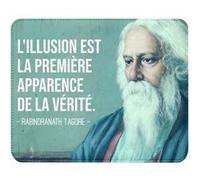Fabulous Tapis de souris Simili Cuir L'illusion Est La Première Apparence De La Vérité Tagore (22 x 18 cm) Multicolore G