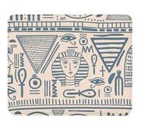 Fabulous Tapis de souris Simili Cuir Motif Hieroglyphes Egyptiens (22 x 18 cm) Multicolore G