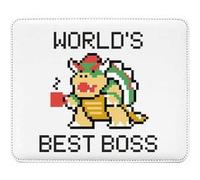 Fabulous Tapis de souris Simili Cuir World's Best Boss Bowser (22 x 18 cm) Multicolore G