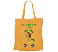 Fabulous Tote Bag Sac Shopping en Toile Orange - Le Brésil M'Appelle Carnaval Rio Plage Culture - 10 L