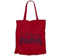 Fabulous Tote Bag Sac Shopping en Toile Rouge - Paris Minimalist France Ville Tour Eiffel Louvre - 10 L